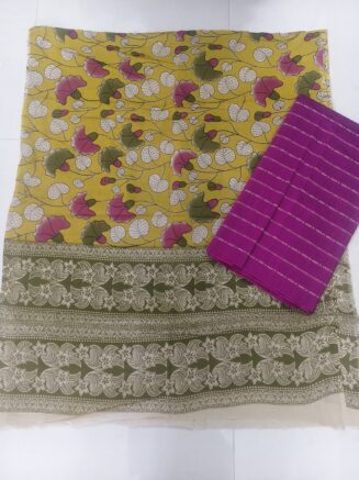 Premium Rawsilk Kalamkari Dupatta Set | Mejantha