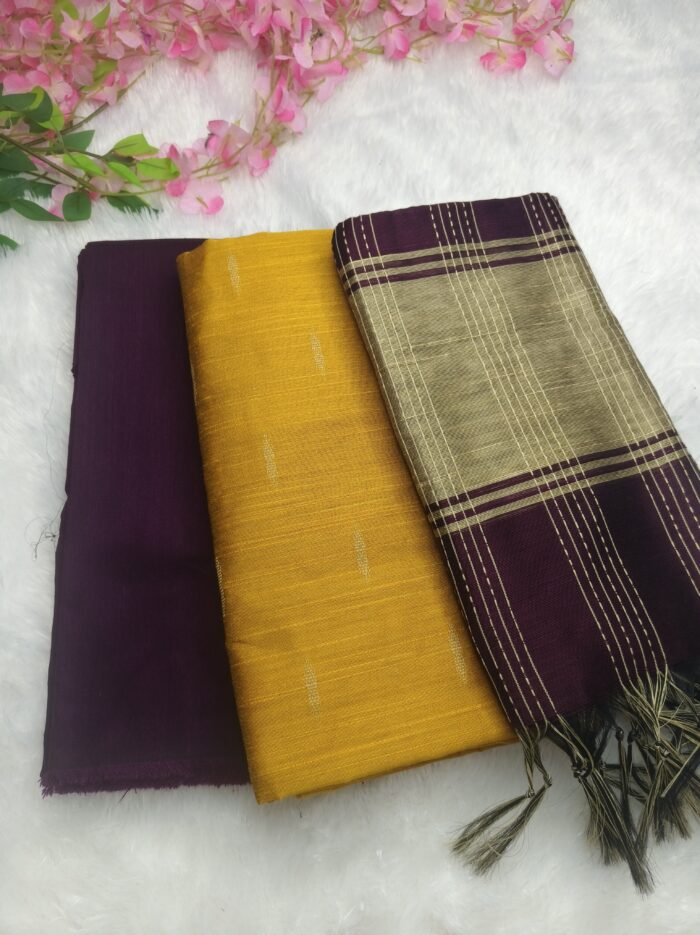 Purple & mustered Yellow