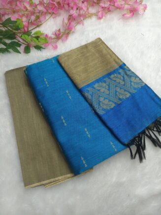 Premium Rawsilk Jacquard Chudidhar Set | Rama Blue