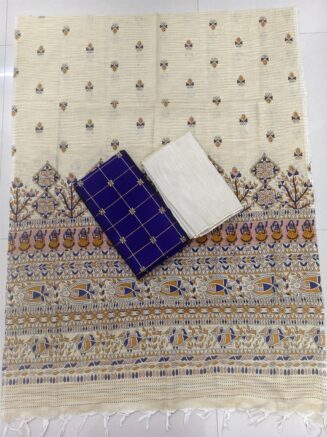 Premium Rawsilk Madhubhani Dupatta Chudidhar Set | Violet