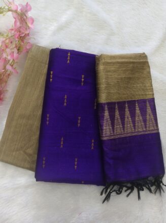 Premium Rawsilk Jacquard Chudidhar Set | Violet