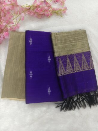 Premium Rawsilk Grapes Butta Chudidhar Set | Violet