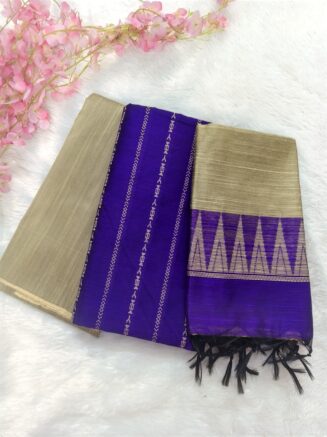 Premium Rawsilk Jacquard Chudidhar Set | Violet