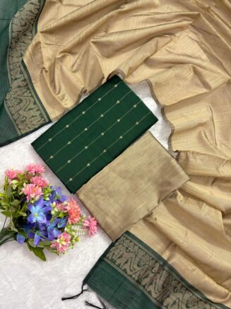 Rawsilk jaquard dress material